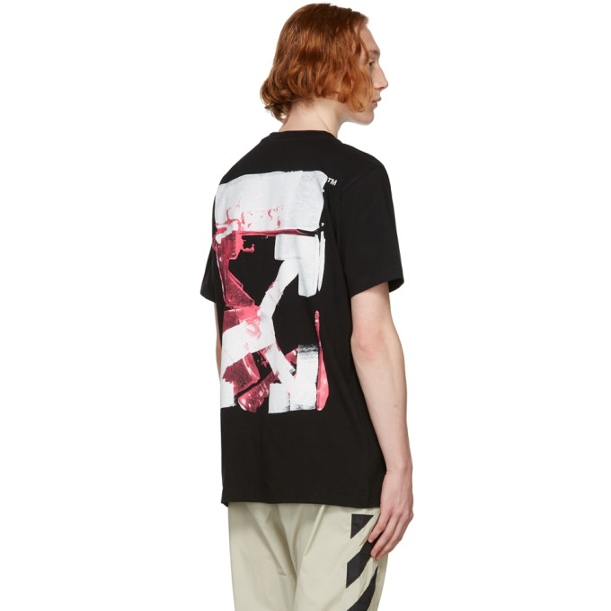 Off-White c/o Virgil Abloh Black And Red Oversized Split Logo T-shirt for  Men