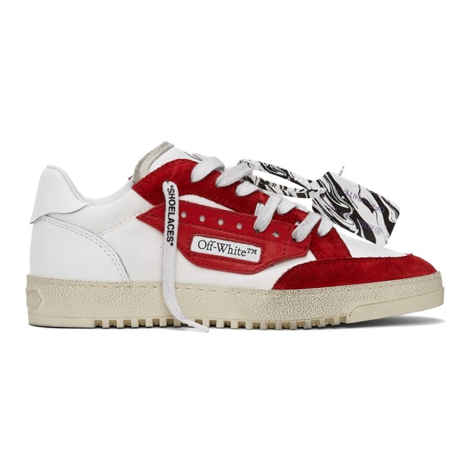 Off-white Bicolor Mix-media Low-top Sneakers In | ModeSens