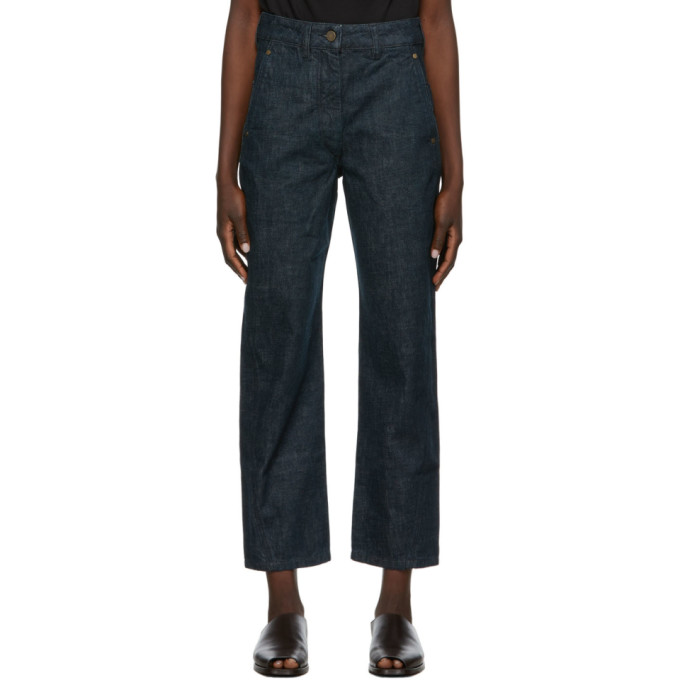Lemaire High Waist Twist Crop Jeans In 