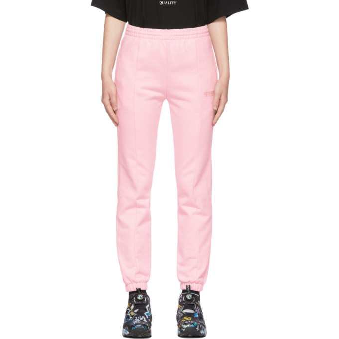 VETEMENTS PINK LOGO PUSH UP LOUNGE PANTS