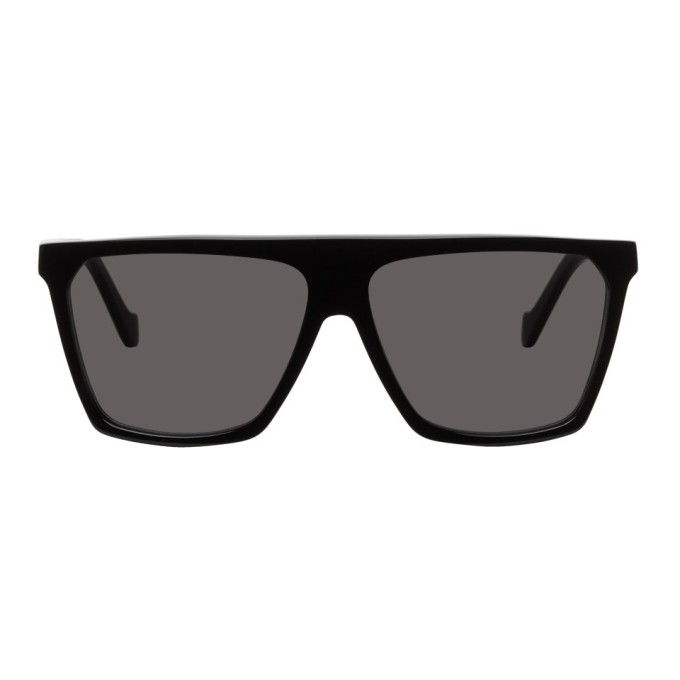 Loewe Mask Flatbrow Acetate Sunglasses In Black ModeSens