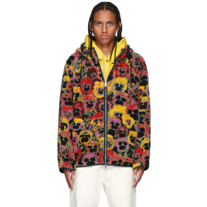Click to view more detailed imagery on our partner's website Loewe Mens Multicolor X Joe Brainard Pansies Floral-print Fleece Jacket M