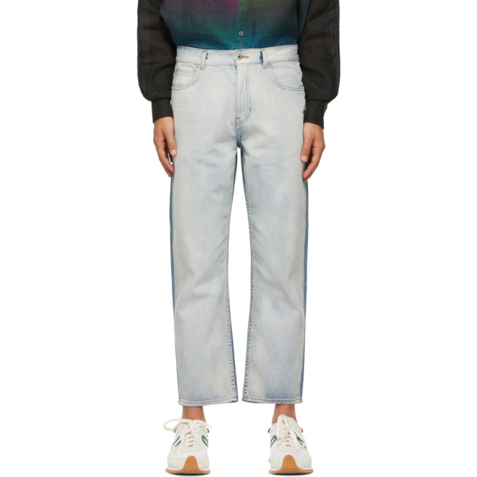 LOEWE BLUE PAULA'S IBIZA COLORBLOCKED JEANS