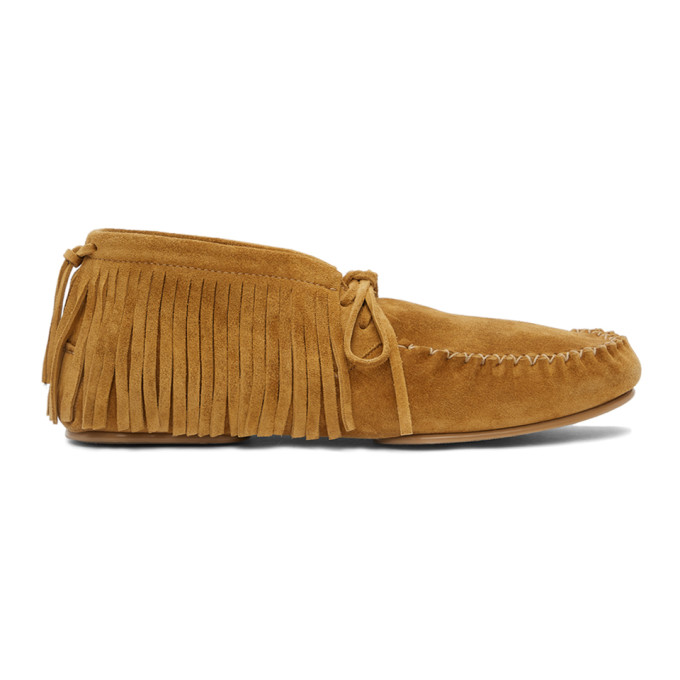 LOEWE TAN SUEDE CASUAL LOAFERS