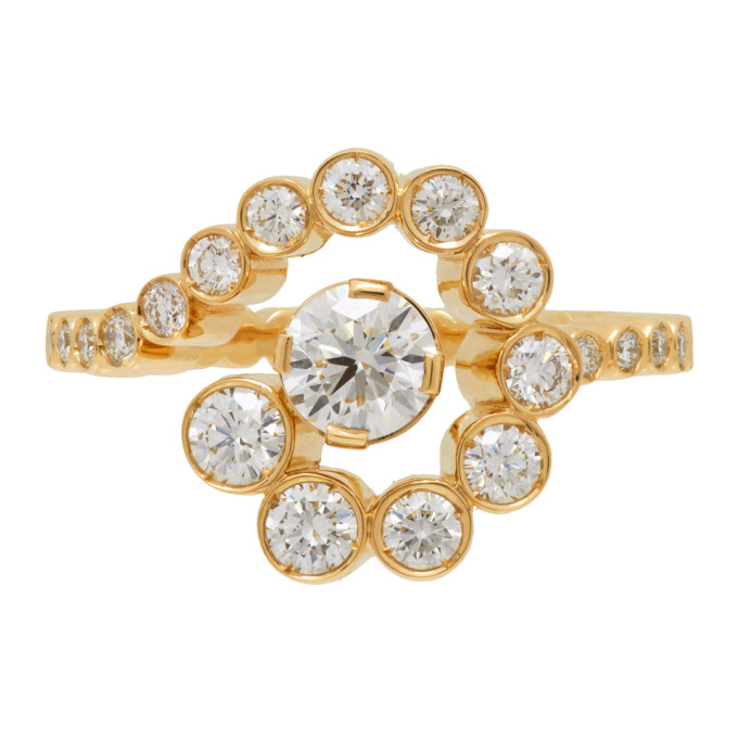 SOPHIE BILLE BRAHE GOLD ESCARGOT DE DIAMANT RING