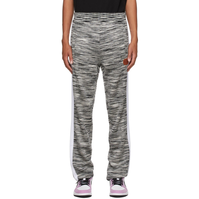 PALM ANGELS BLACK & OFF-WHITE MISSONI EDITION KNIT LOUNGE PANTS