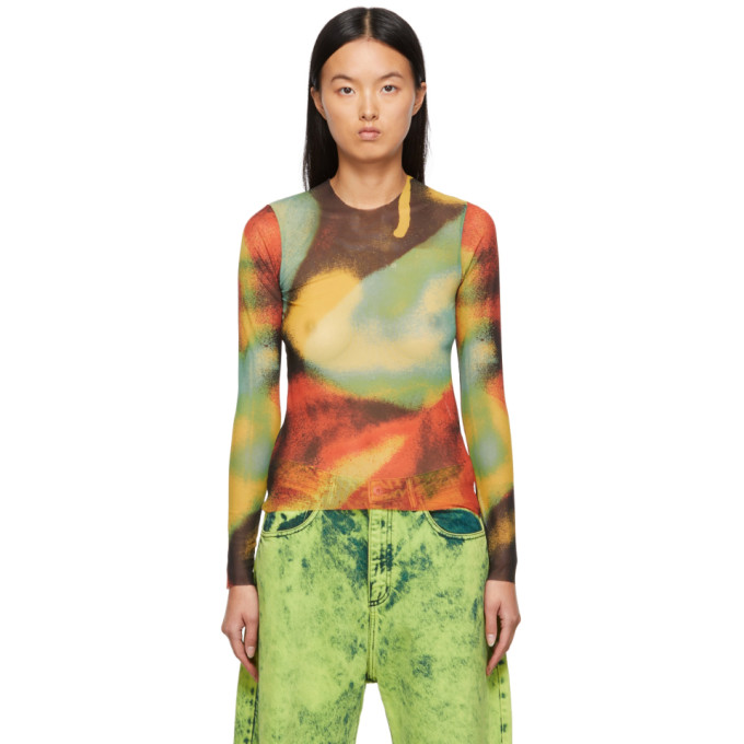 Marques Almeida Multicolor Mesh Long Sleeve T-Shirt Marques Almeida