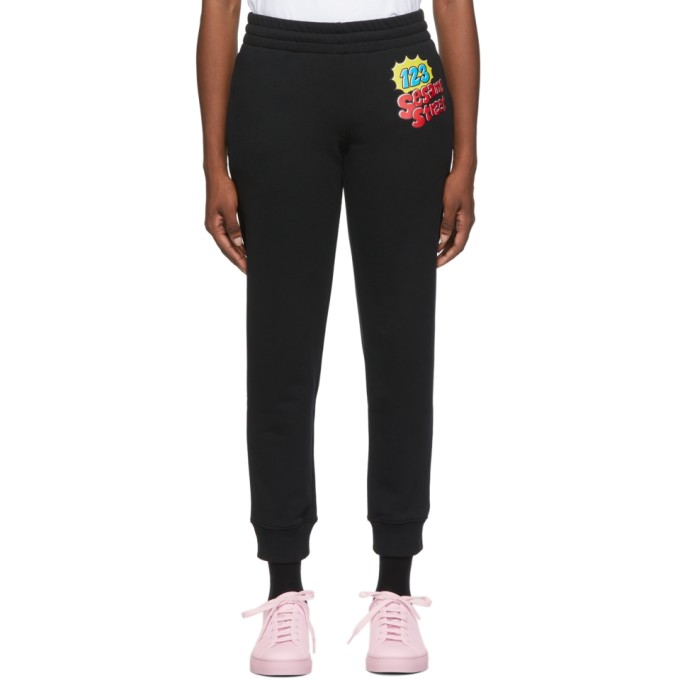 MOSCHINO BLACK SESAME STREET EDITION JOGGING LOUNGE PANTS