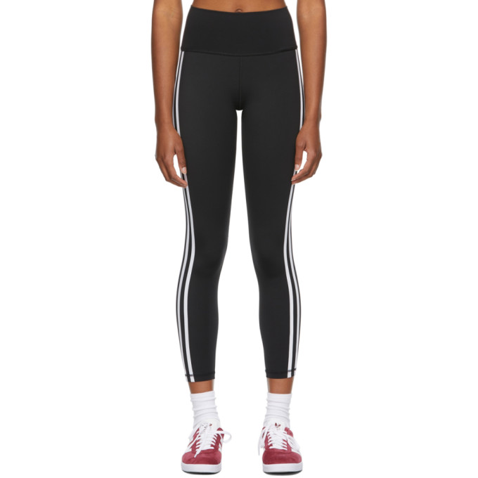 ADIDAS ORIGINALS BLACK 3-STRIPES LEGGINGS