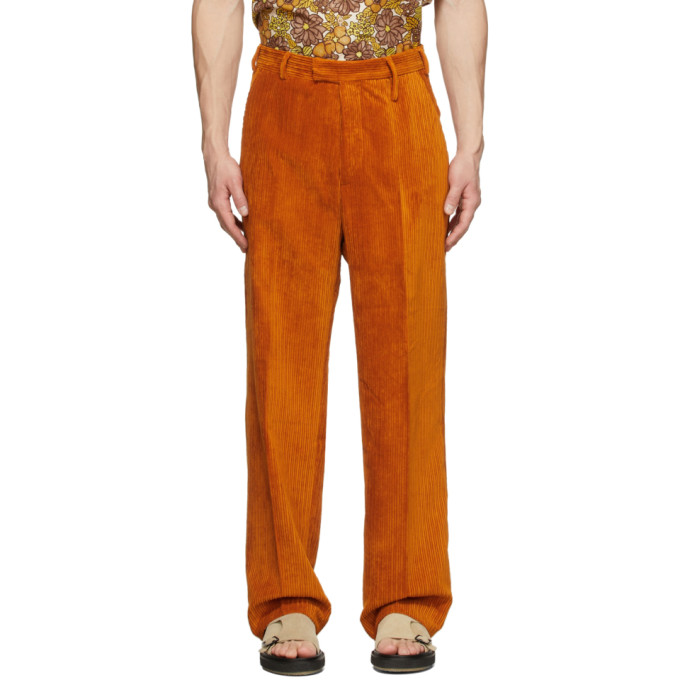 Cmmn Swdn Orange Corduroy Otis Trousers 