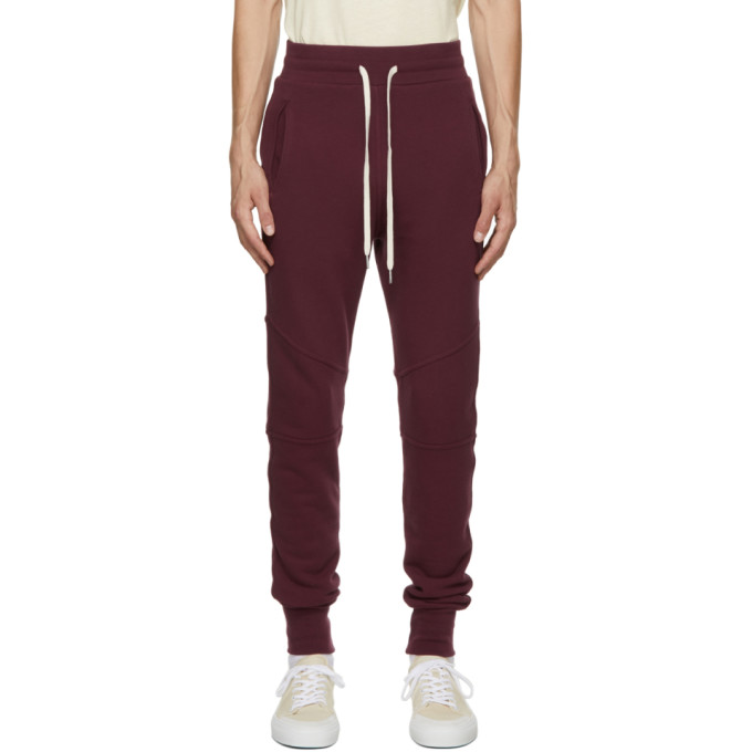 JOHN ELLIOTT BURGUNDY ESCOBAR LOUNGE PANTS