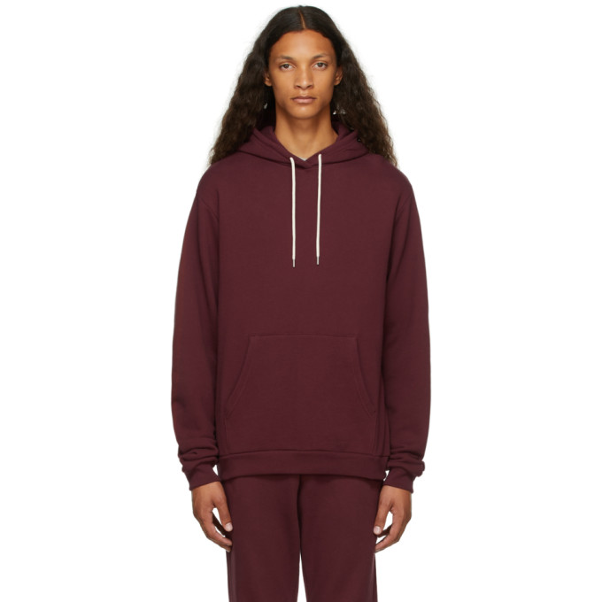 JOHN ELLIOTT BURGUNDY BEACH HOODIE