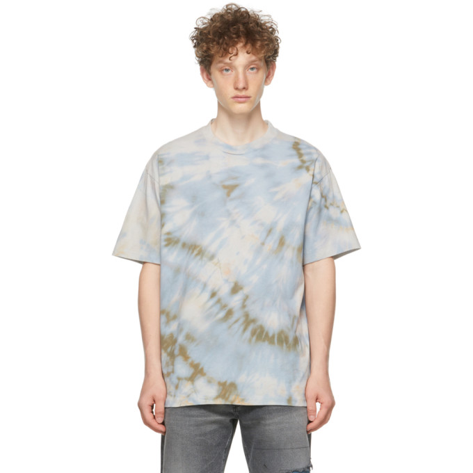 John Elliott University Bolinas Oversize Tie Dye T Shirt In Blue Modesens