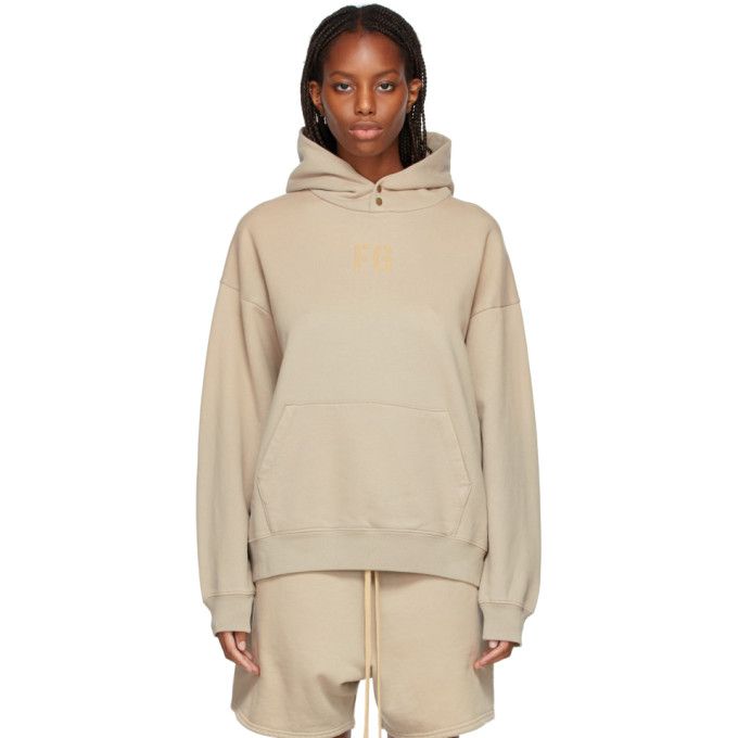 FEAR OF GOD TAUPE 'FG' HOODIE