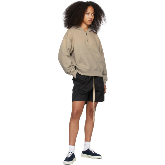 Shop Fear Of God Beige Half-zip Hoodie In 041 Vintage Paris Sk