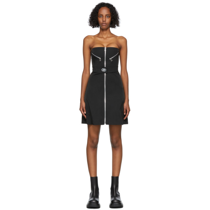 Shop Bottega Veneta Black Nylon Dress In 1000 Black