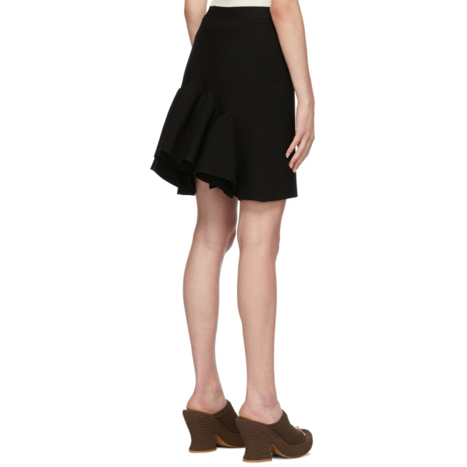 Shop Bottega Veneta Black Knit Godet Skirt In 1000 Black