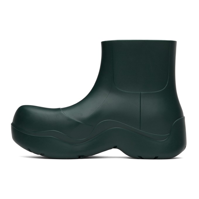 Shop Bottega Veneta Green Puddle Boots In 4615 Inkwel