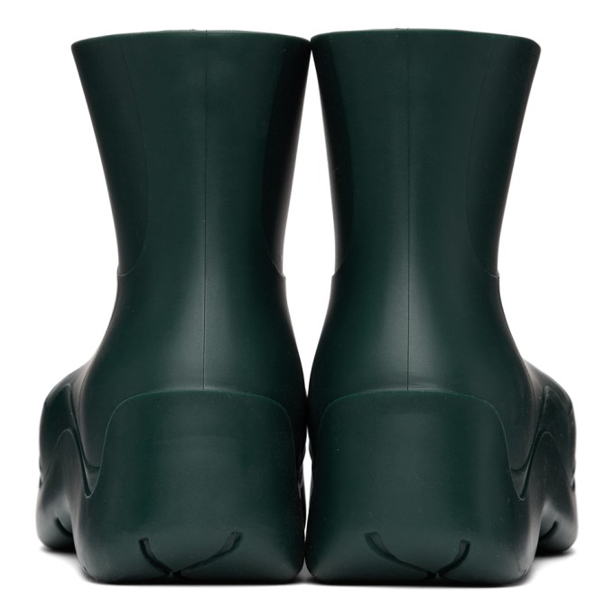 Shop Bottega Veneta Green Puddle Boots In 4615 Inkwel