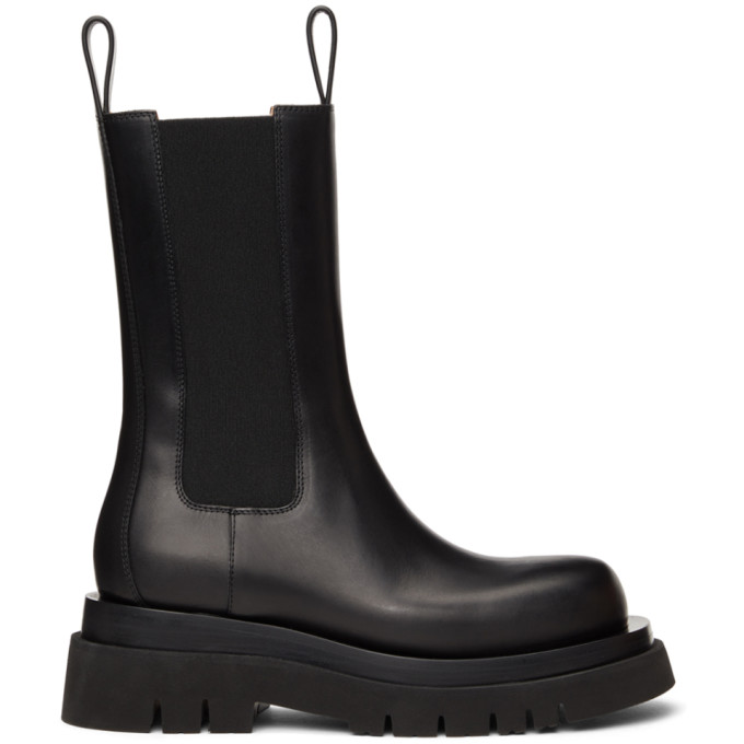 Shop Bottega Veneta Black 'the Lug' Boots In 1000 Black