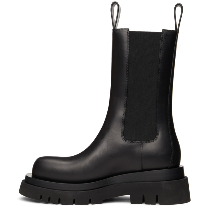 Shop Bottega Veneta Black 'the Lug' Boots In 1000 Black