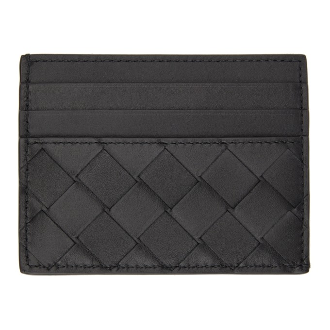 Bottega Veneta Intrecciato 编织卡夹 In 8803 Black Silver