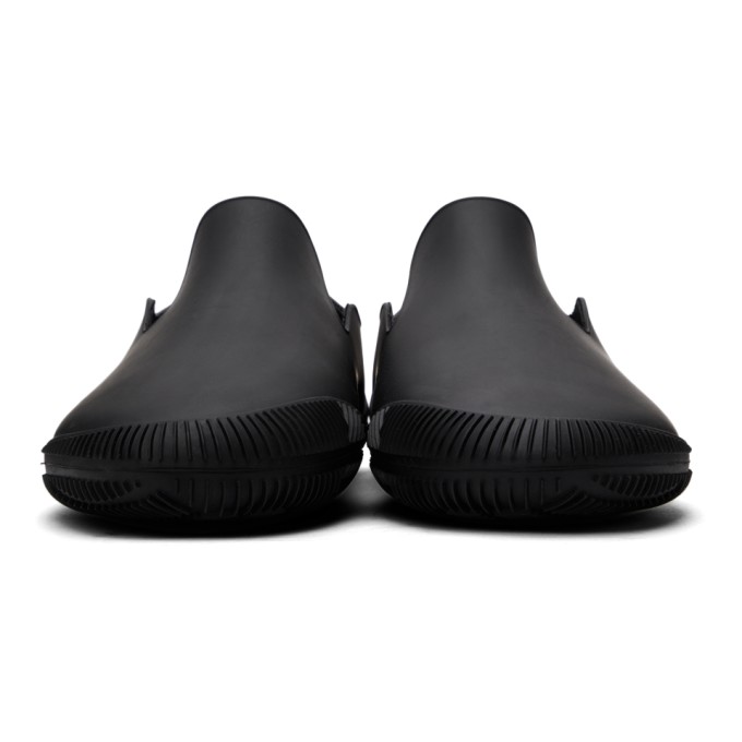Shop Bottega Veneta Black Rubber Climber Sneakers In 1000 Black