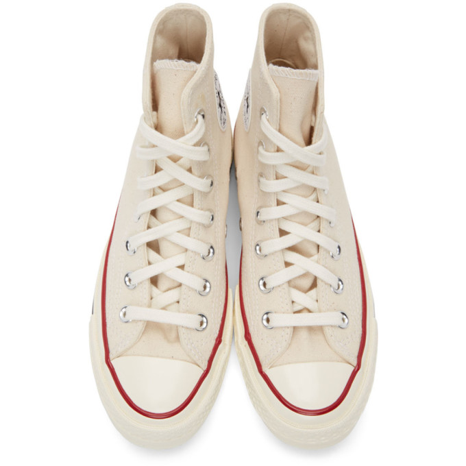 Shop Converse Off-white Chuck 70 High Sneakers In Parchment
