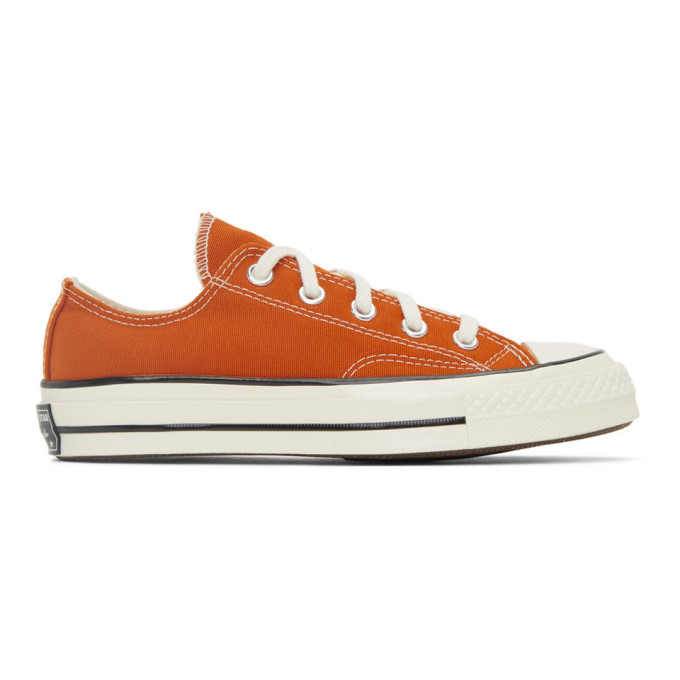 CONVERSE ORANGE VINTAGE CHUCK 70 LOW SNEAKERS