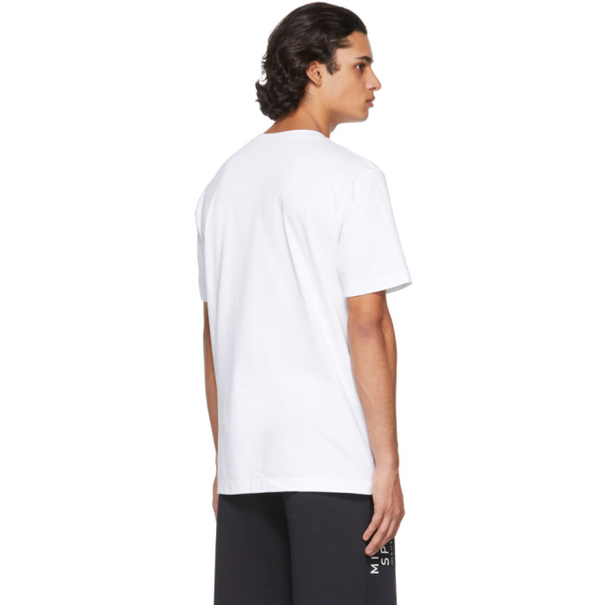 Shop Missoni Sport White Logo T-shirt In 331 Old Whi