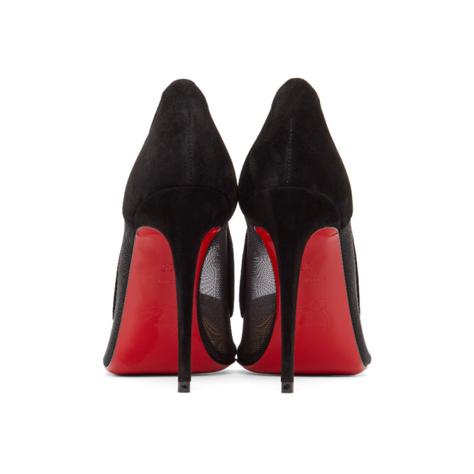 Christian Louboutin Black Suede Galativi 100 Heels