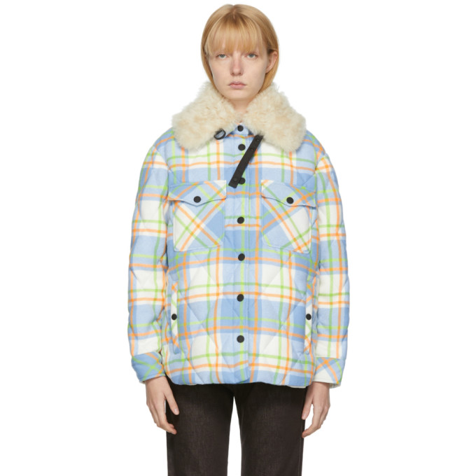 plaid shearling jacket