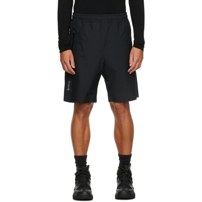 Shop Moncler Black Taffeta Shorts In 999 Black