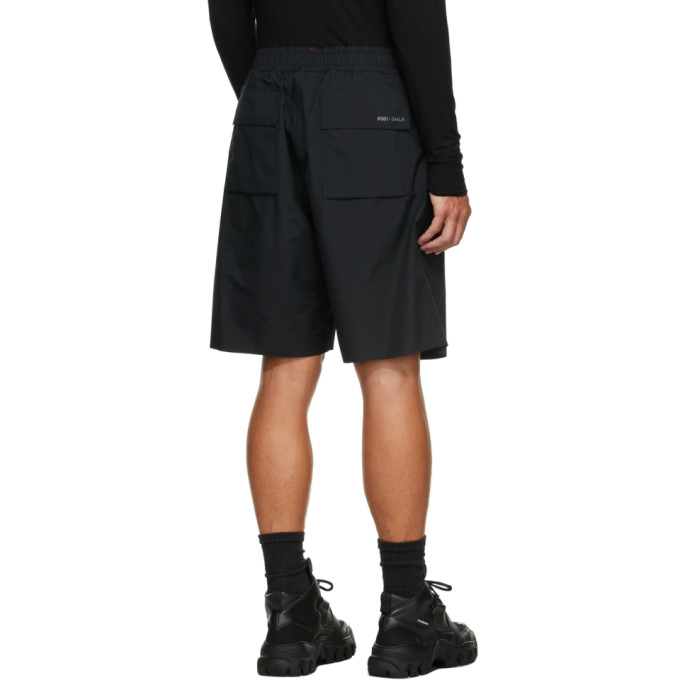 Shop Moncler Black Taffeta Shorts In 999 Black