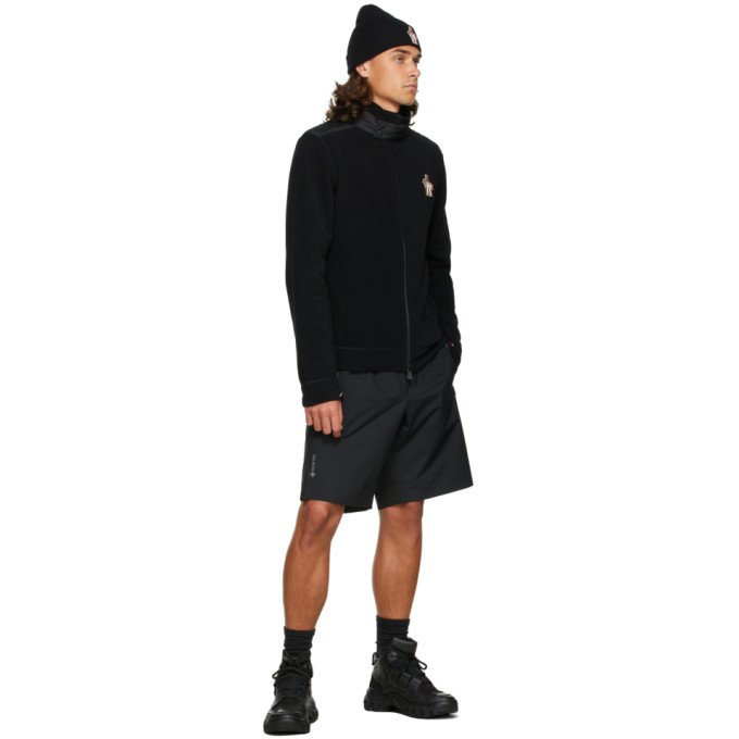 Shop Moncler Black Taffeta Shorts In 999 Black