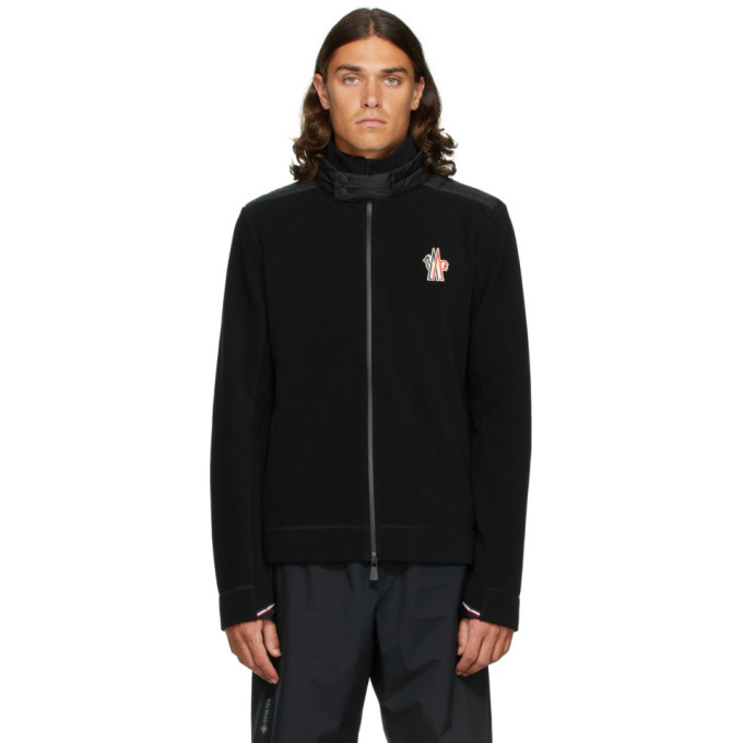 Shop Moncler Black Zip-up Cardigan Jacket In 999 Black