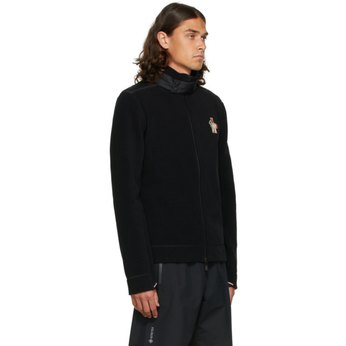 Shop Moncler Black Zip-up Cardigan Jacket In 999 Black