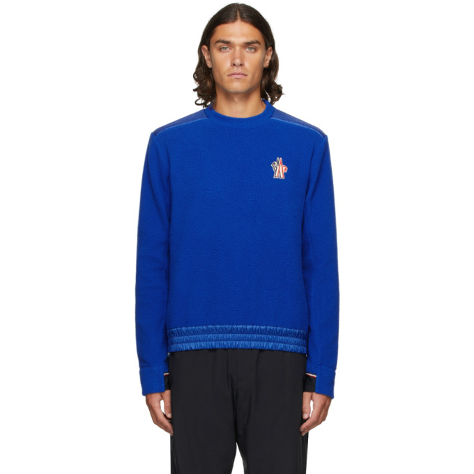 Shop Moncler Blue Maglia Sweatshirt In 749 Blue