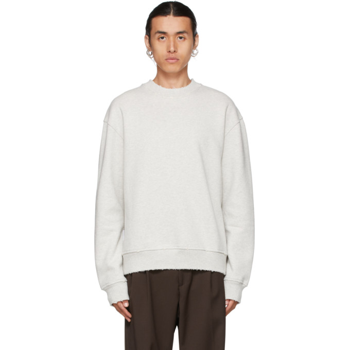 distressed crewneck sweatshirt