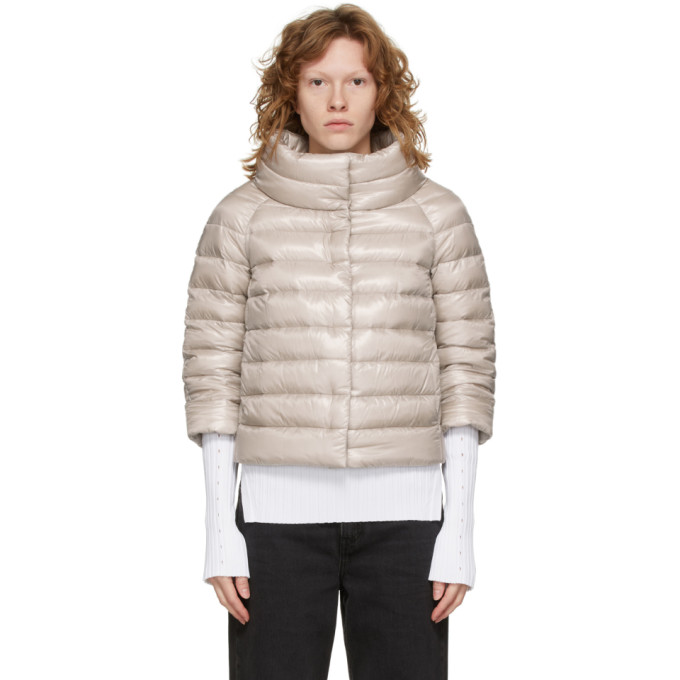 funnel neck quilted jacket