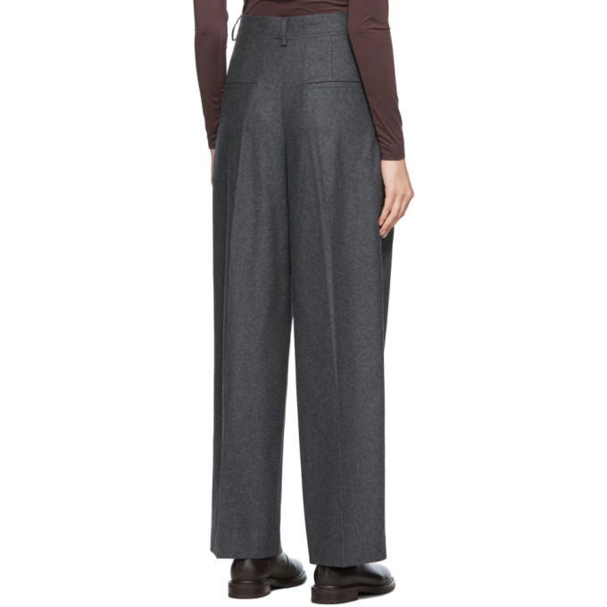 HOUSE OF DAGMAR GREY VALENTINA FLANNEL TROUSERS