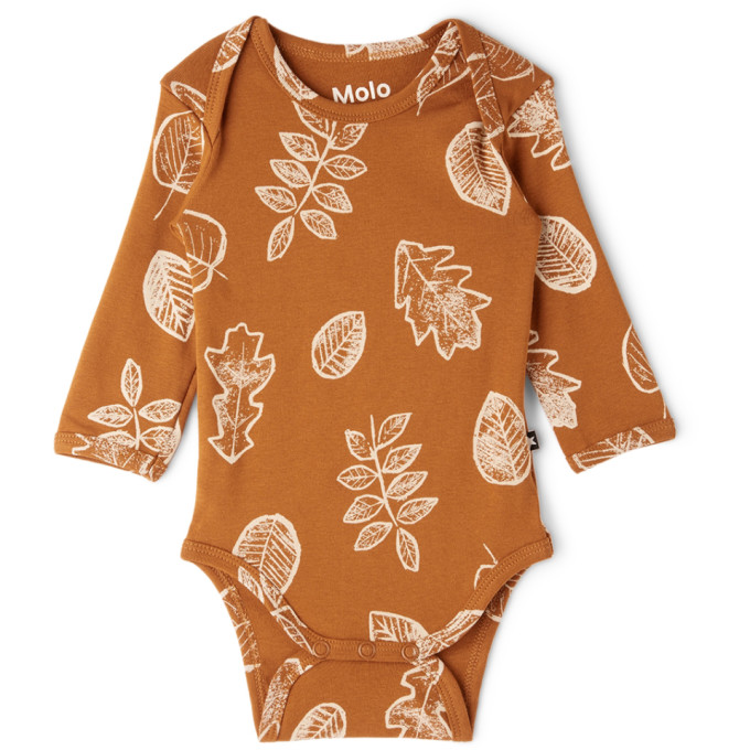 MOLO BABY BROWN LEAVES FAROS BODYSUIT