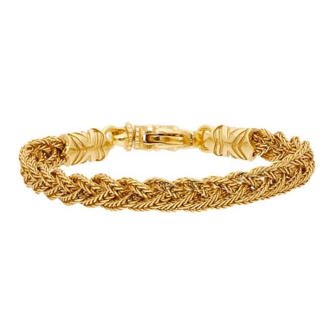 EMANUELE BICOCCHI GOLD BRAIDED BRACELET