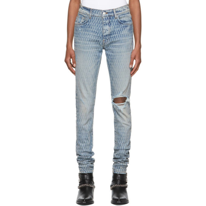 Amiri Blue Playboy Edition Laser Jeans 