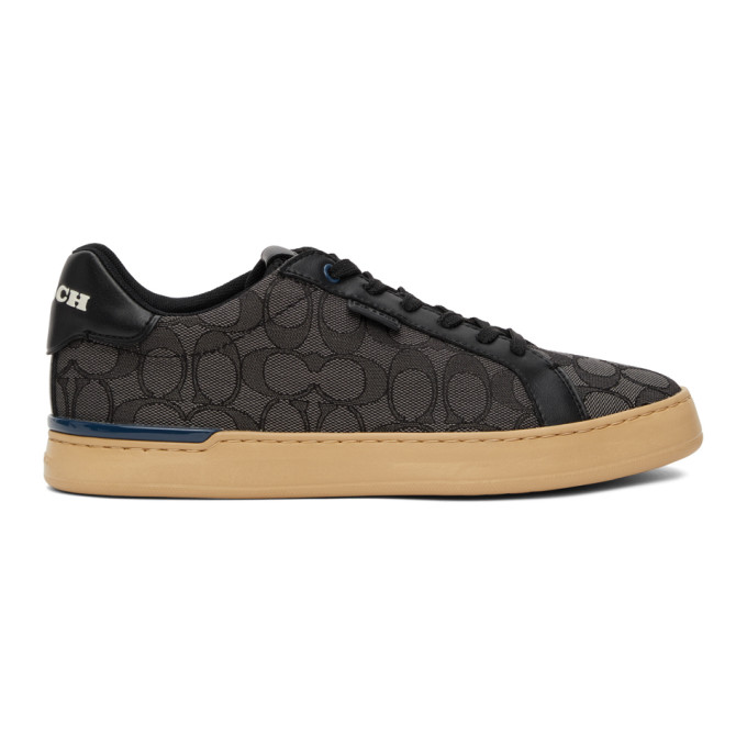 COACH GREY LOWLINE LOW TOP SNEAKERS