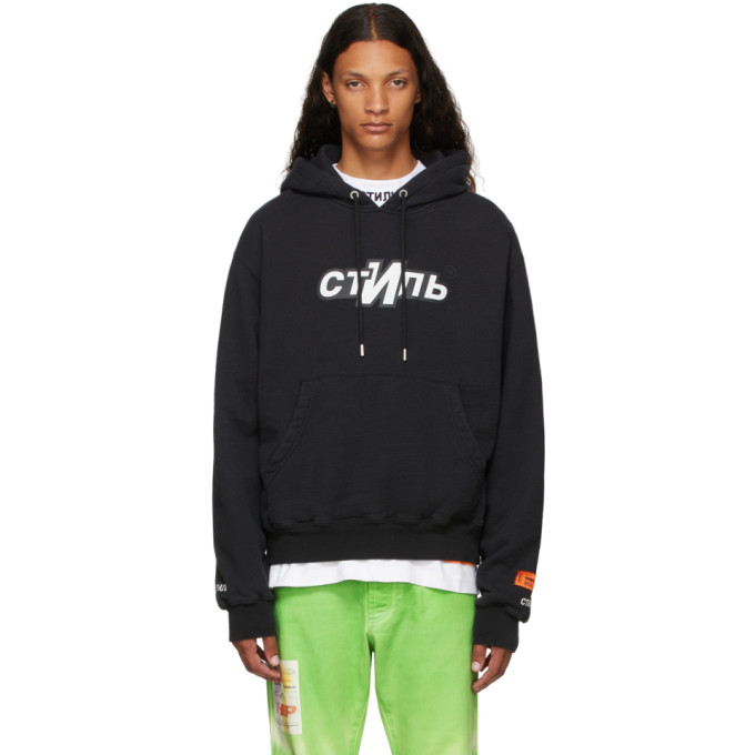 HERON PRESTON BLACK FLEECE 'STYLE' HOODIE