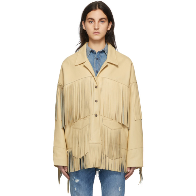 yellow fringe jacket
