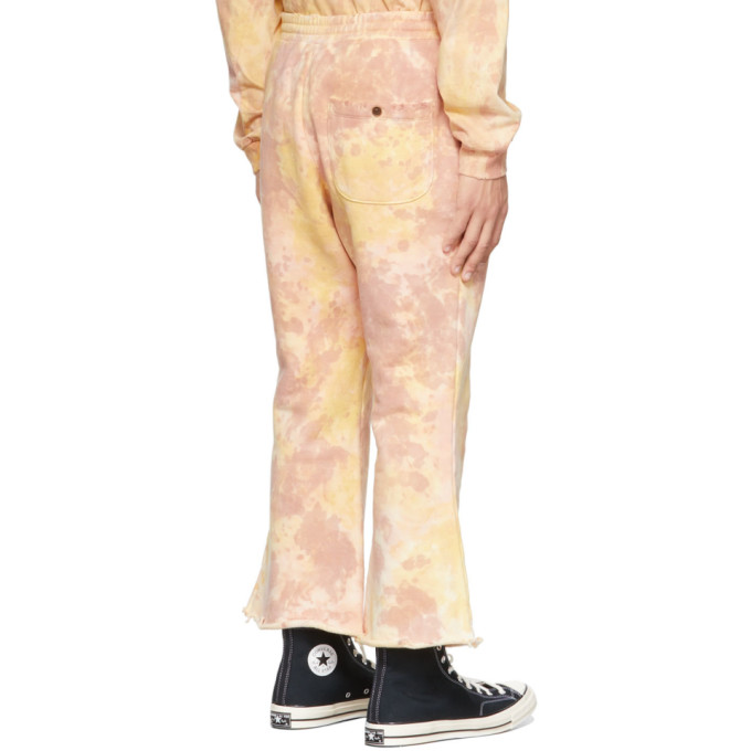 Shop Doublet Yellow Waste Vegetable-dyed Lounge Pants In Cypress Bark