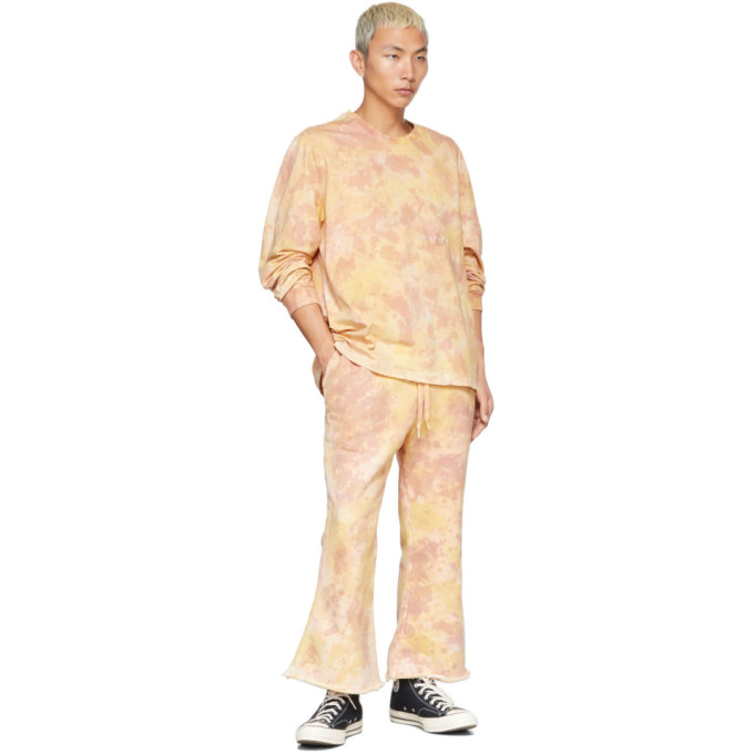 Shop Doublet Yellow Waste Vegetable-dyed Lounge Pants In Cypress Bark