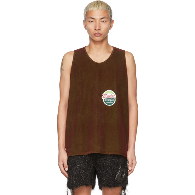 DOUBLET GREEN FLOCKY TANK TOP